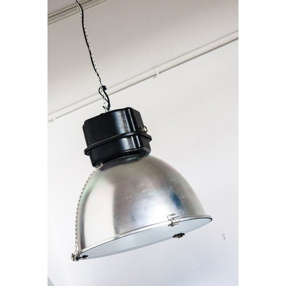 Image 1 of Paar industrielle Pendelleuchten aus Aluminium, Spanien