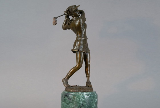 Image 1 of Bronze Golfspieler Statue