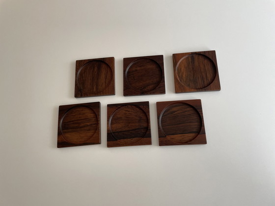 Image 1 of Set Teak Untersetzer 1960er