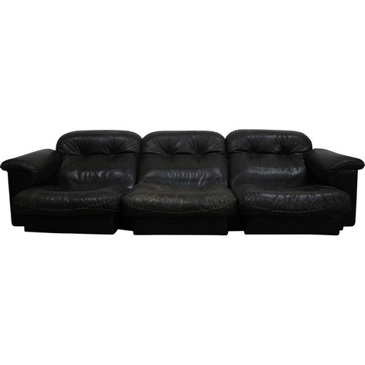 Vintage Ds-110 Sofa in braunem Stoff von De Sede, 1970