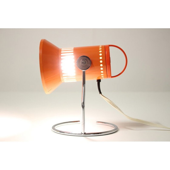 Image 1 of Vintage verstellbare orange Tischlampe, Tschechoslowakei 1970er