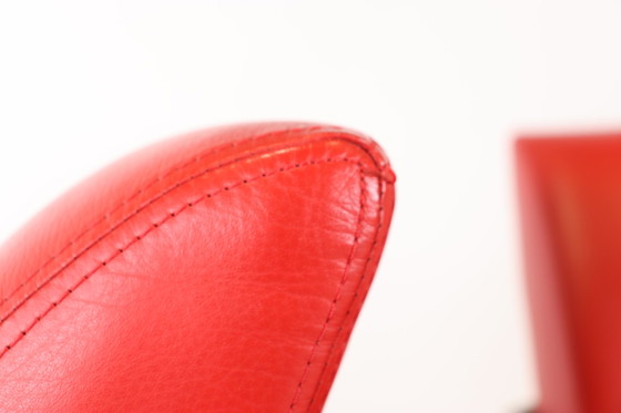 Image 1 of 2x Gelderland 6420 roter Ledersessel