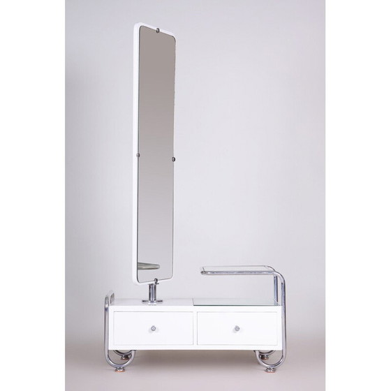 Image 1 of Weißer bauhaus-kleiderschrank-spiegel von Petr Vichr, 1930