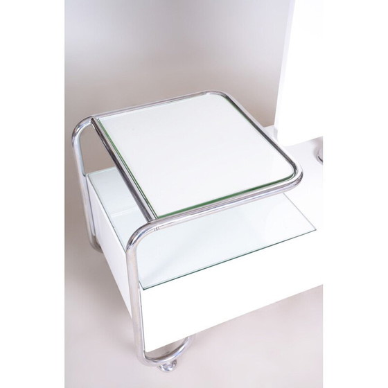 Image 1 of Weißer bauhaus-kleiderschrank-spiegel von Petr Vichr, 1930