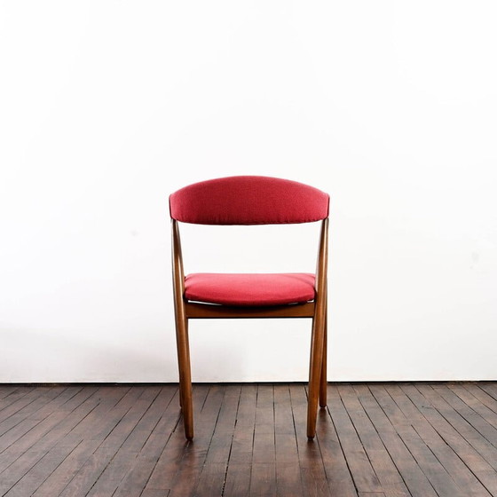 Image 1 of Vintage-Stuhl Modell 31 aus Teakholz und rotem Stoff von Kai Kristiansen