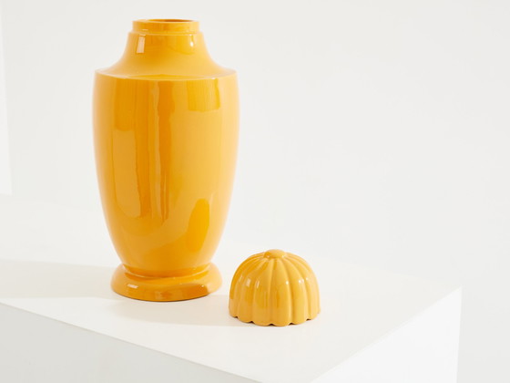 Image 1 of Süe & Mare Tabakkrug glasiertes Steingut um 1920