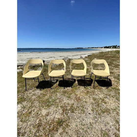 Image 1 of Satz von 4 italienischen Stühlen von Louis Paolozzi, 1950