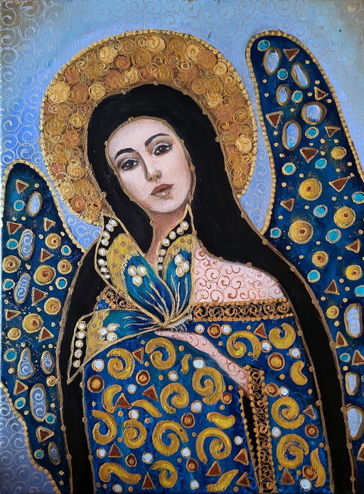 Beata Puskarczyk "Ein Mädchen mit einem Schmetterling"