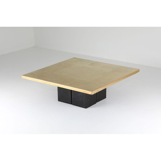 Image 1 of Vintage Couchtisch aus Messing von Christian Heckscher, Belgien 1970