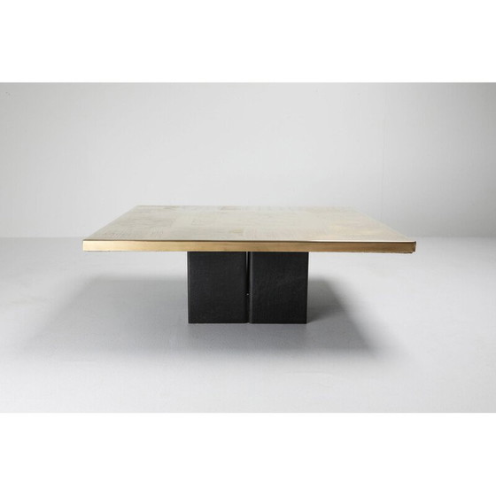 Image 1 of Vintage Couchtisch aus Messing von Christian Heckscher, Belgien 1970