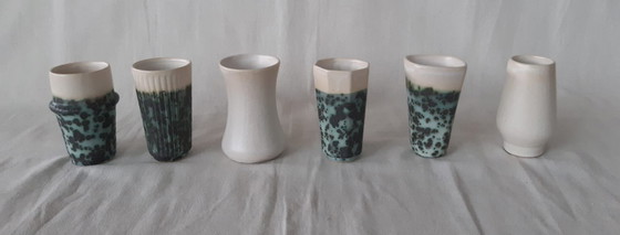 Image 1 of Satz von 6 Keramik "Multikulturelle Tee- und Kaffeetassen" - Liane Castermans