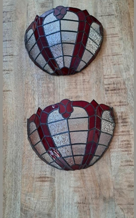 Image 1 of 2x Wandleuchte im Tiffany-Stil