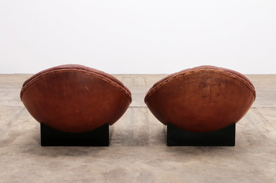 Image 1 of Lounge-Set in der Farbe Cognac von Illum Wikkelsø für Ryesberg Møbler, 1970