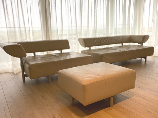 COR Arthe 3-teiliges Ledersofa-Set