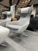 2 Leolux Caruzzo Plus Relax-Sessel mit weißem Ottoman 