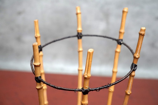 Deutscher Bambus Schirmständer, 1950er