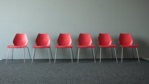 6x Kartell Maui Stühle von Vico Magistretti