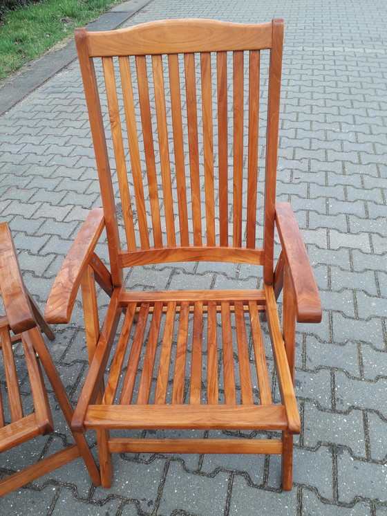 Image 1 of 2 Sunyard Veronica Teak-Liegestühle
