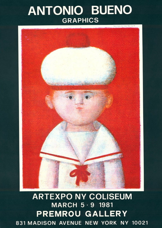 Image 1 of Antonio Bueno - Original 1981 "Kunstausstellung Ny Kolosseum" Plakat