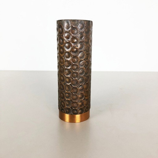 Alte Kupfervase von Auböck, Österreich 1950