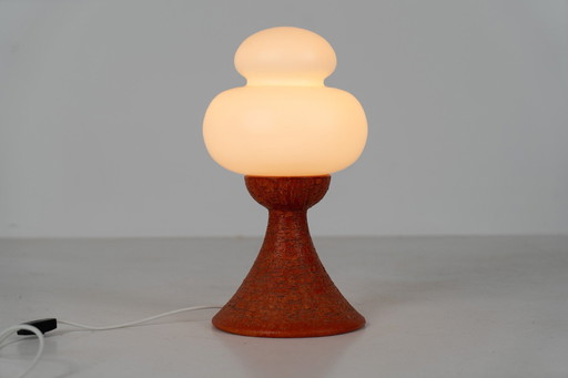 Einzigartige Murano-Keramik-Tischlampe (Italien, 1970er Jahre).