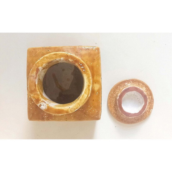Image 1 of Vintage-Topf aus Terracotta-Keramik mit Lava-Effekt