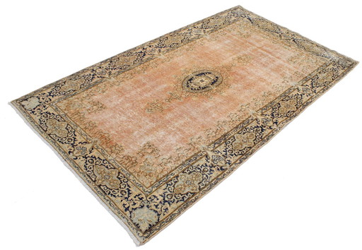 Original Handgeknüpfter Perserteppich Vintage Art Modern Kirman 212 X 122 Cm Top Zustand