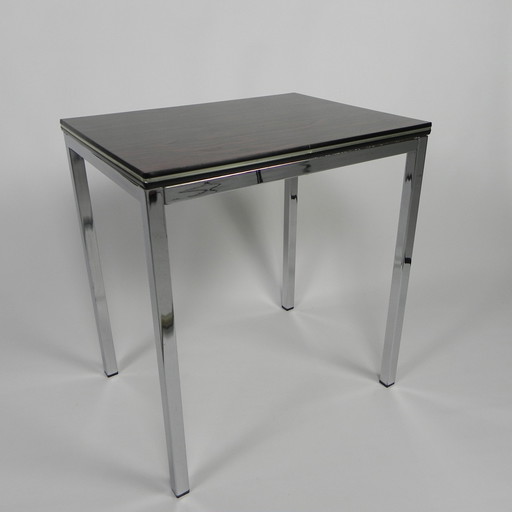 Vintage Couchtisch mit Holzdruck, 1960er Jahre