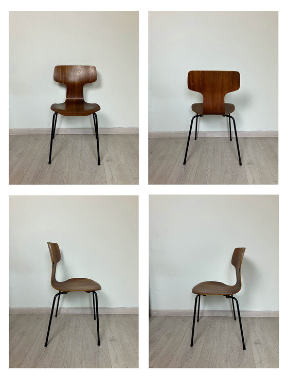 Image 1 of 4x Fritz Hansen Hammer Stuhl