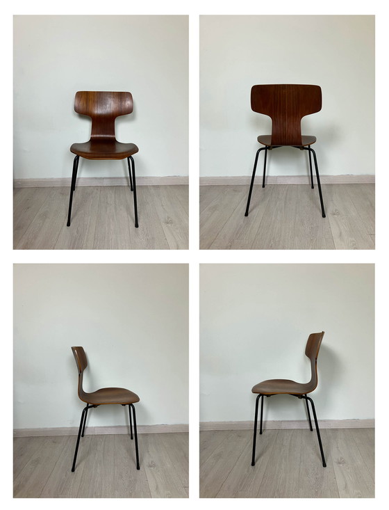 Image 1 of 4x Fritz Hansen Hammer Stuhl