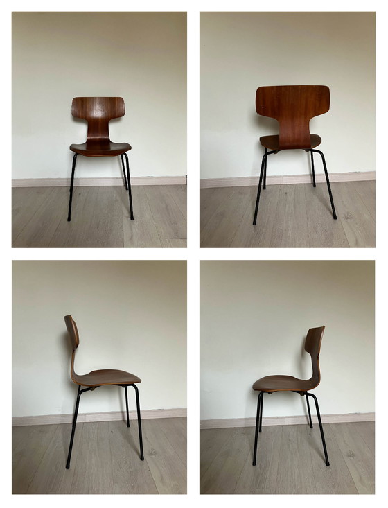 Image 1 of 4x Fritz Hansen Hammer Stuhl