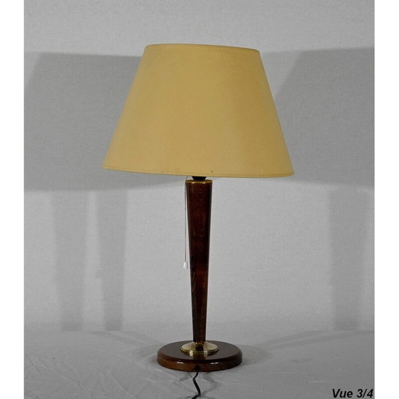 Image 1 of Vintage-Lampe aus Mahagoni und Messing von Mazda, 1950