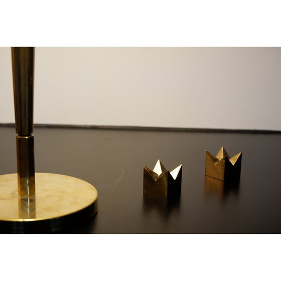 Image 1 of Paar Kerzenständer aus Messing von Pierre Forssell, 1970