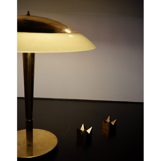 Image 1 of Paar Kerzenständer aus Messing von Pierre Forssell, 1970