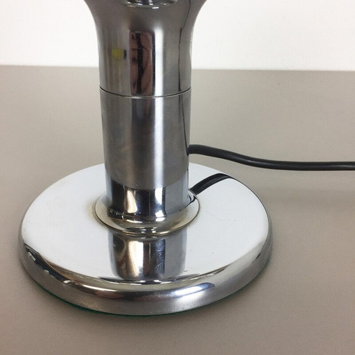 Silberne Metall-Tischlampe für Cosack, Deutschland 1970