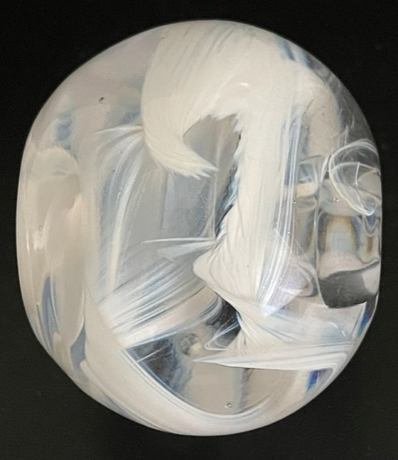 Image 1 of Kosta Boda Wirbel-Briefbeschwerer oder Kerzenständer aus Glas