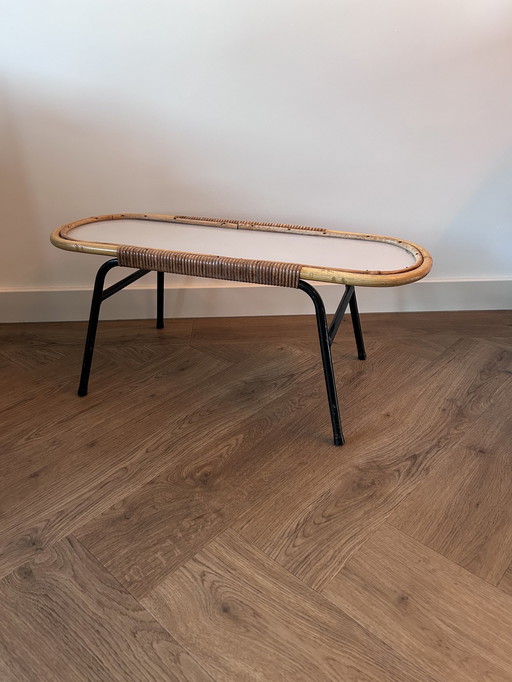 Vintage Rattan Beistelltisch