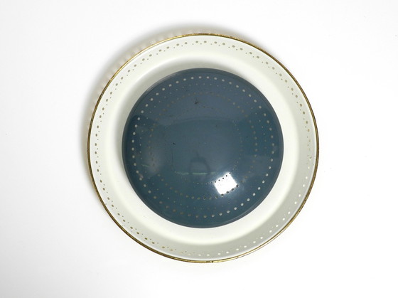 Image 1 of Sehr seltene Mid Century Modern Metall Decke oder Wandlampe von Ernest Igl für Hillebrand