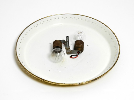 Image 1 of Sehr seltene Mid Century Modern Metall Decke oder Wandlampe von Ernest Igl für Hillebrand