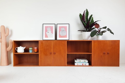 Vintage Danish Modular Cupboard Teak Furnier | Sideboard