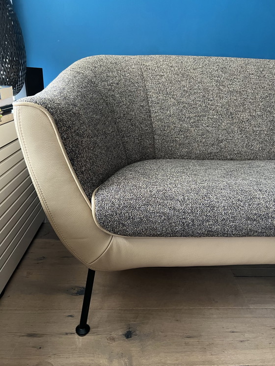 Image 1 of Rien Vermeulen 3-Sitzer-Designsofa mit 2 Fußhockern