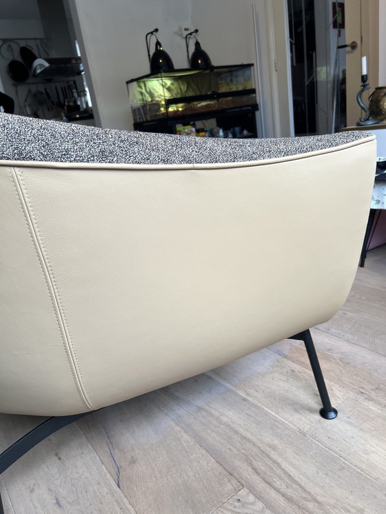 Image 1 of Rien Vermeulen 3-Sitzer-Designsofa mit 2 Fußhockern