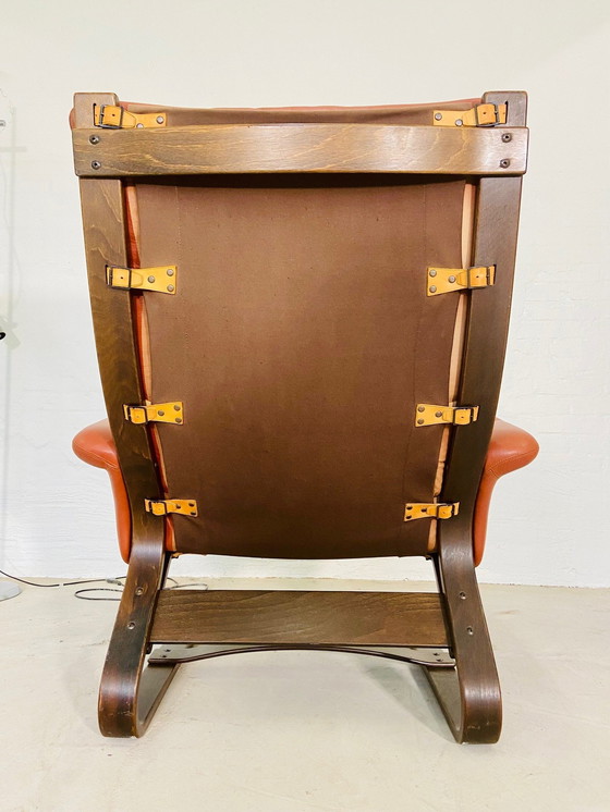 Image 1 of VINTAGE DÄNISCHER RETRO LOUNGESESSEL IN COGNAC LEDER VON KOMFORT