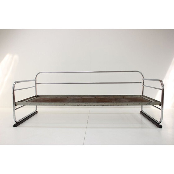 Image 1 of Vintage Art deco Design 3-Sitzer Sofa, Tschechoslowakei 1930er Jahre