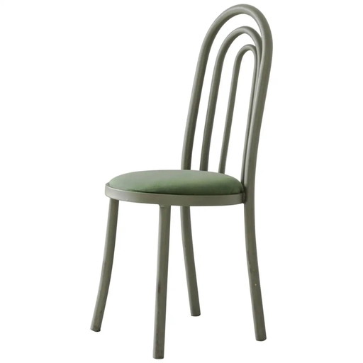 Italienischer Vintage Stuhl "Arches" aus grünem Stahlrohr – eetkamerstoelen, polished steel, Metal (photo 2 of 5)