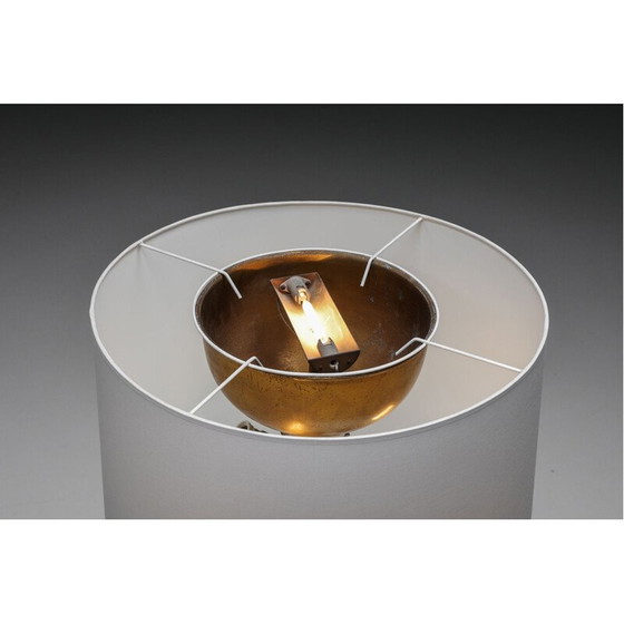 Image 1 of Vintage Stehleuchte mit Bronze und italienischem Marmor, 1950er Jahre