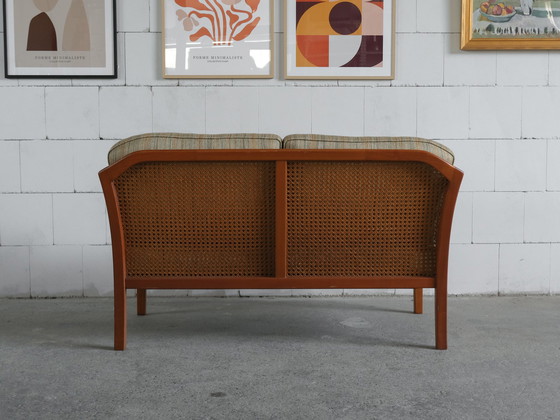Image 1 of Midcentury Sofa von Wilhelm Knoll mit Wiener Geflecht
