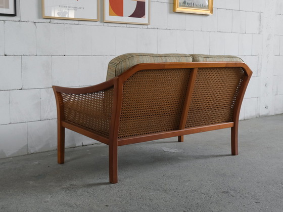 Image 1 of Midcentury Sofa von Wilhelm Knoll mit Wiener Geflecht