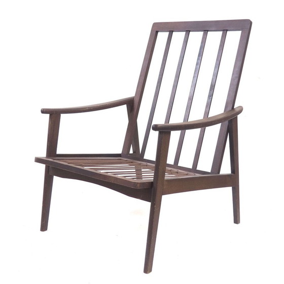 Image 1 of Vintage-Sessel aus dunklem Holz, Skandinavisch
