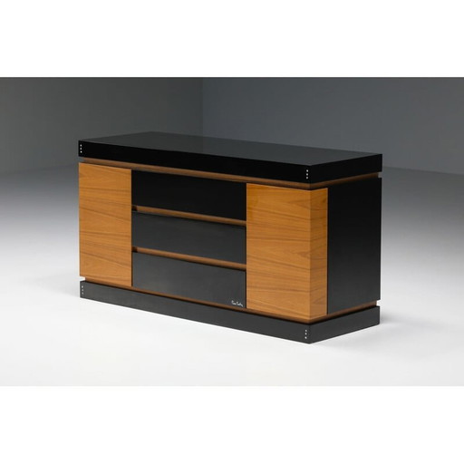 Vintage-Credenza aus Lack und Teakholz von Pierre Cardin, 1970